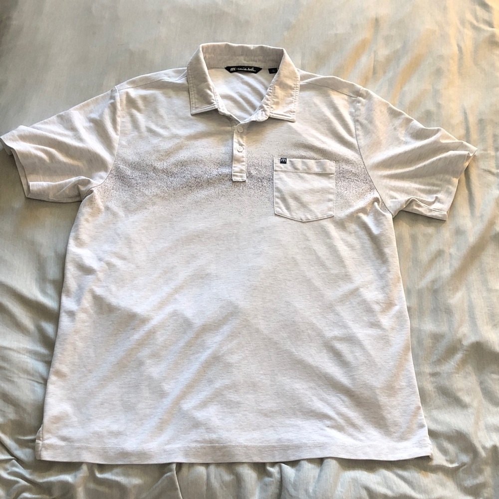 Travis Mathew Light Gray Polo Shirt